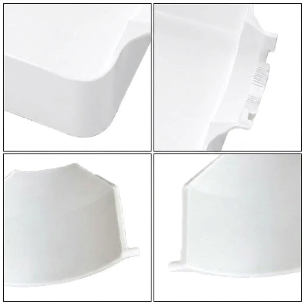 Drain Tray for Washing Machine Pump Filter White Plastic 17.8 x 17.8 x 5 cm Space Efficient Design for Small Laundry Areas