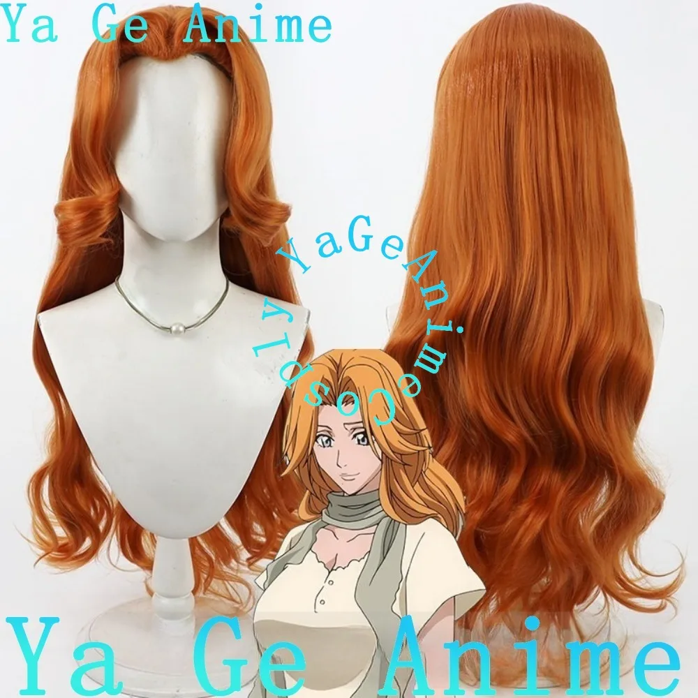 

Парик для косплея Матсумото, имитация естественной линии роста волос, имбирно-оранжевый, волнистый, длинный, из синтетических волос, для аниме-косплея, для женщин, в стиле сексуальной красоты