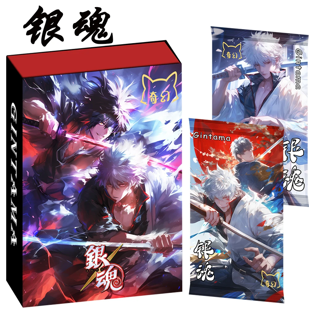 Gintama Collection Cards for Kids Funny Action Anime Okita Sougo Hijikata Toushirou Creative CD Record Laser Card Christmas Gift