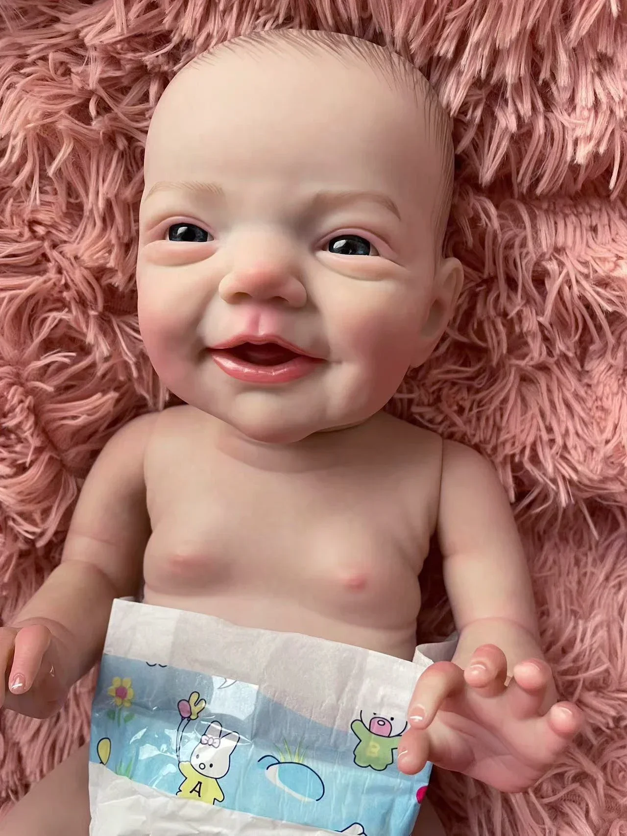 ตุ๊กตาเด็กทารก Charlie แบบเต็มตัวทำจากไวนิล ขนาด 19 นิ้ว เหมือนจริง ทาสีหลายชั้น ผิว 3 มิติ มองเห็นเส้นเลือด ของขวัญคริสต์มาสสำหรับเด็ก