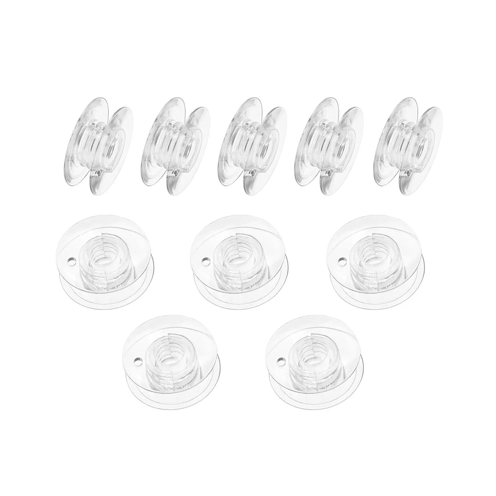 10Pcs 4114401 Clear Sewing Machine Bobbin Fits for Husqvarna Viking 19E 21 21E 49 for White Sewing Machine 3200 3500 3900 & 8910