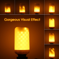 Creative LED Bulb Flame Flickering Effect Fire Light Bulb E26/E27 Decorative Atmosphere Lamp for Party Holiday Birthday Gift