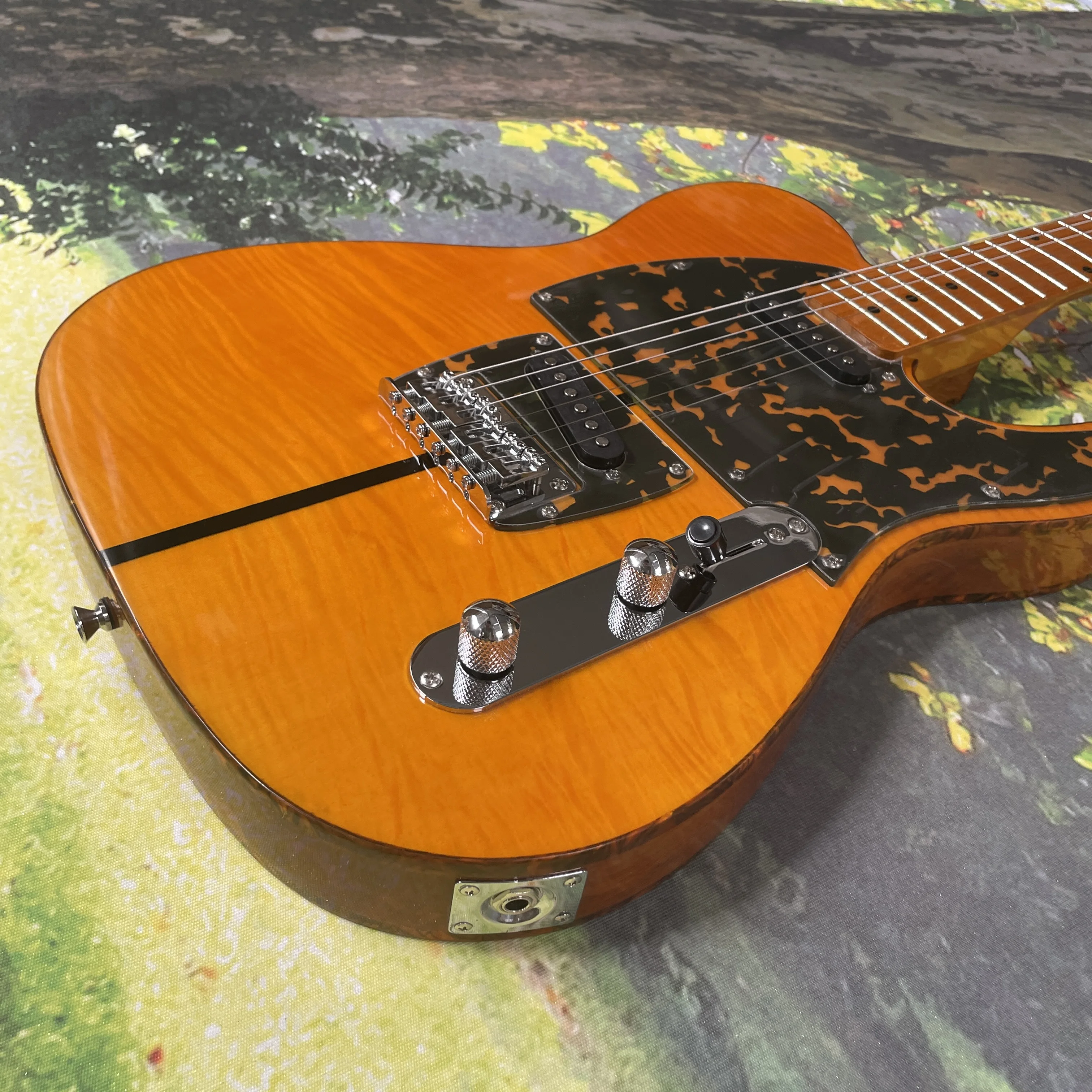 TL Electric Guitar Body Solid Wood Fast Shipping Maple Fingerboard SS Chrome hardware guitars