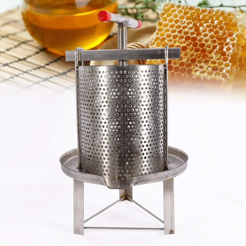 Manual Stainless Steel Press Mesh Honey Extractor Household Honey Press Wax Press Beekeeping Tool for Fruit Oil Dregs Chili Oil