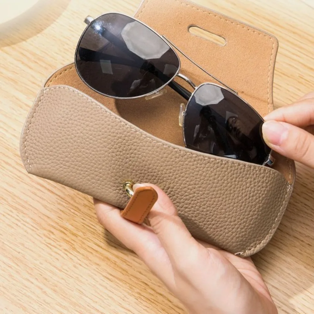 Pu PU Leather Glasses Bag Ins Eyewear Protector Case Sunglasses Eyeglass Bag Glasses Clip Korean Style Glasses Storage Bag