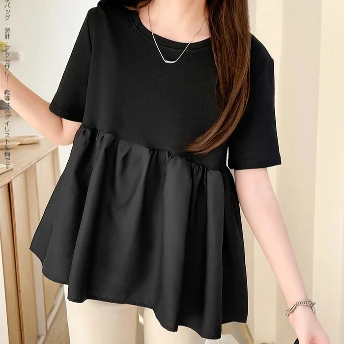 Japan's 2026 New Korean-style Foreign Trade Short-sleeve Spring-summer Chiffon Top And Base Shirt