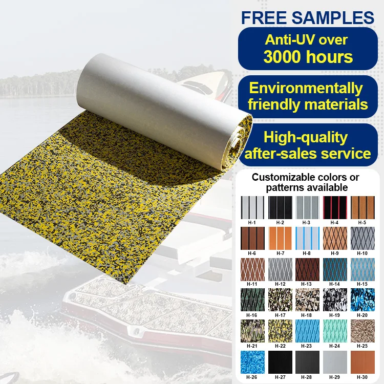 Customized Camo Marine Carpet Sea Deck EVA Foam Boat Decking Brushed for Boat Flooring