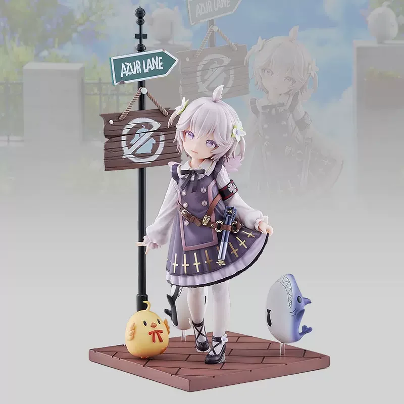 Azur Lane Shark Action Figure para Crianças, Kawaii Girl Collection Boneca, Estatueta Anime, Ornamento de Estátua, Presente Kid Toy, U-110, 19cm