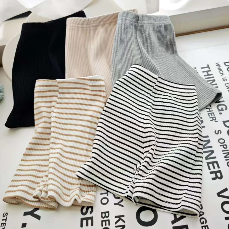 2025 Summer Baby Trousers Pants Ribbed Elastic Striped Pants Children's Casual Infant Clothing Kids Toddler Boys Girl Clothes image 2