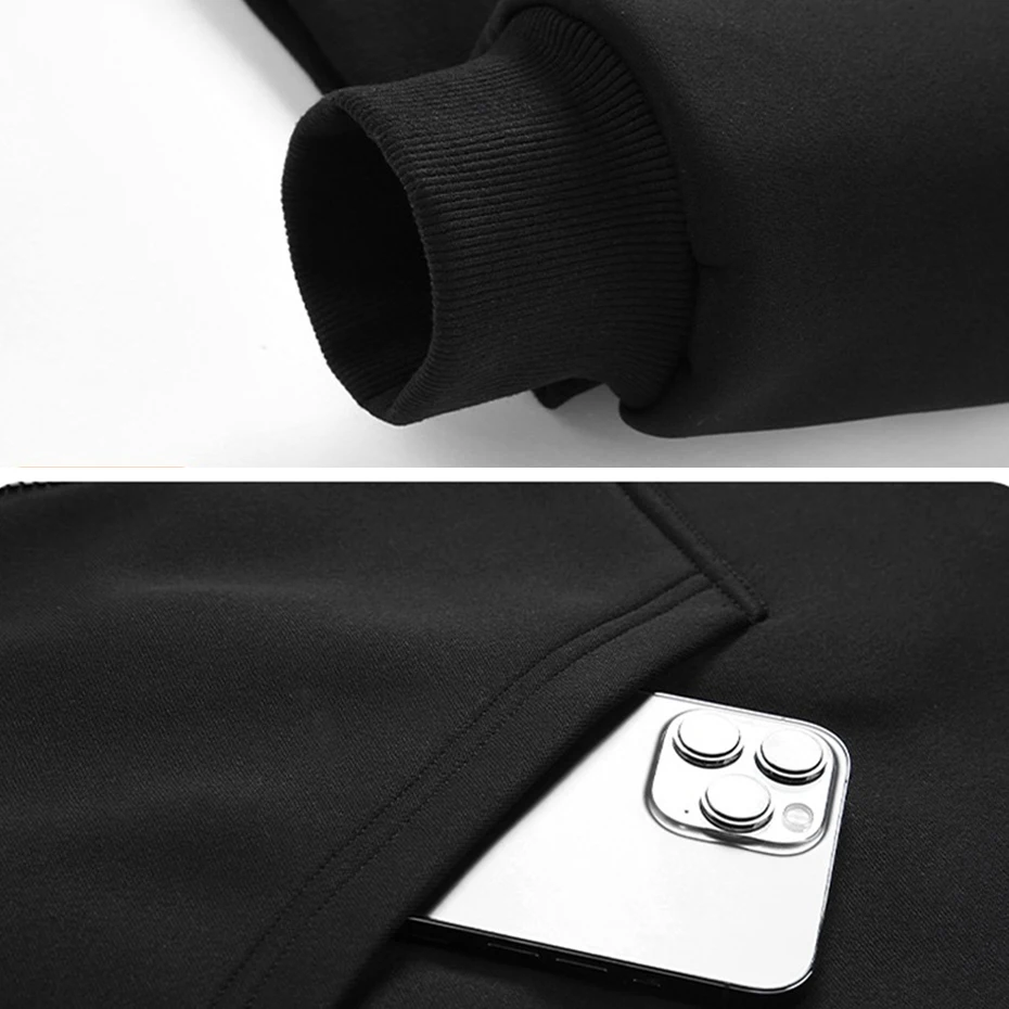 USB التدفئة هوديي سترة الرجال قلنسوة بسحاب الخريف الشتاء الدافئة 17 منطقة تسخين كهربائي هوديس الستر الذكور #6