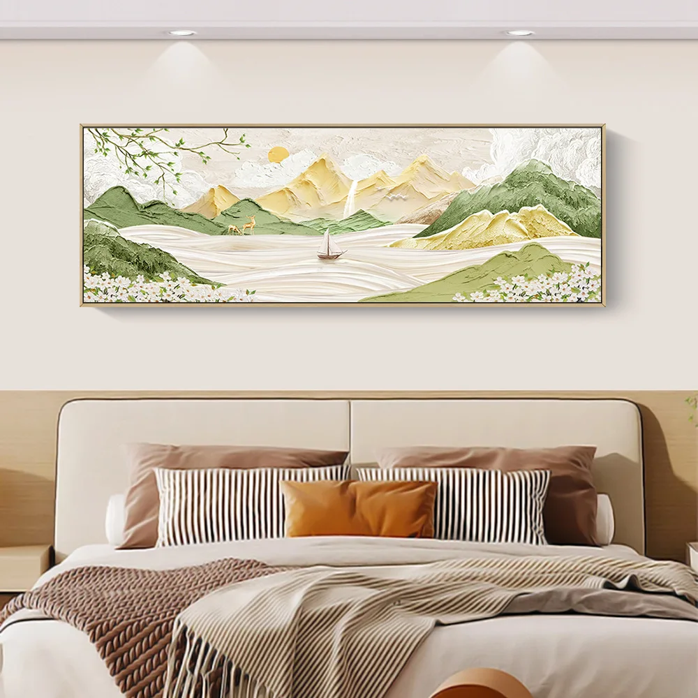 

Landscape painting Bedroom bedside decorative painting Modern simple hotel B & B apartment poster