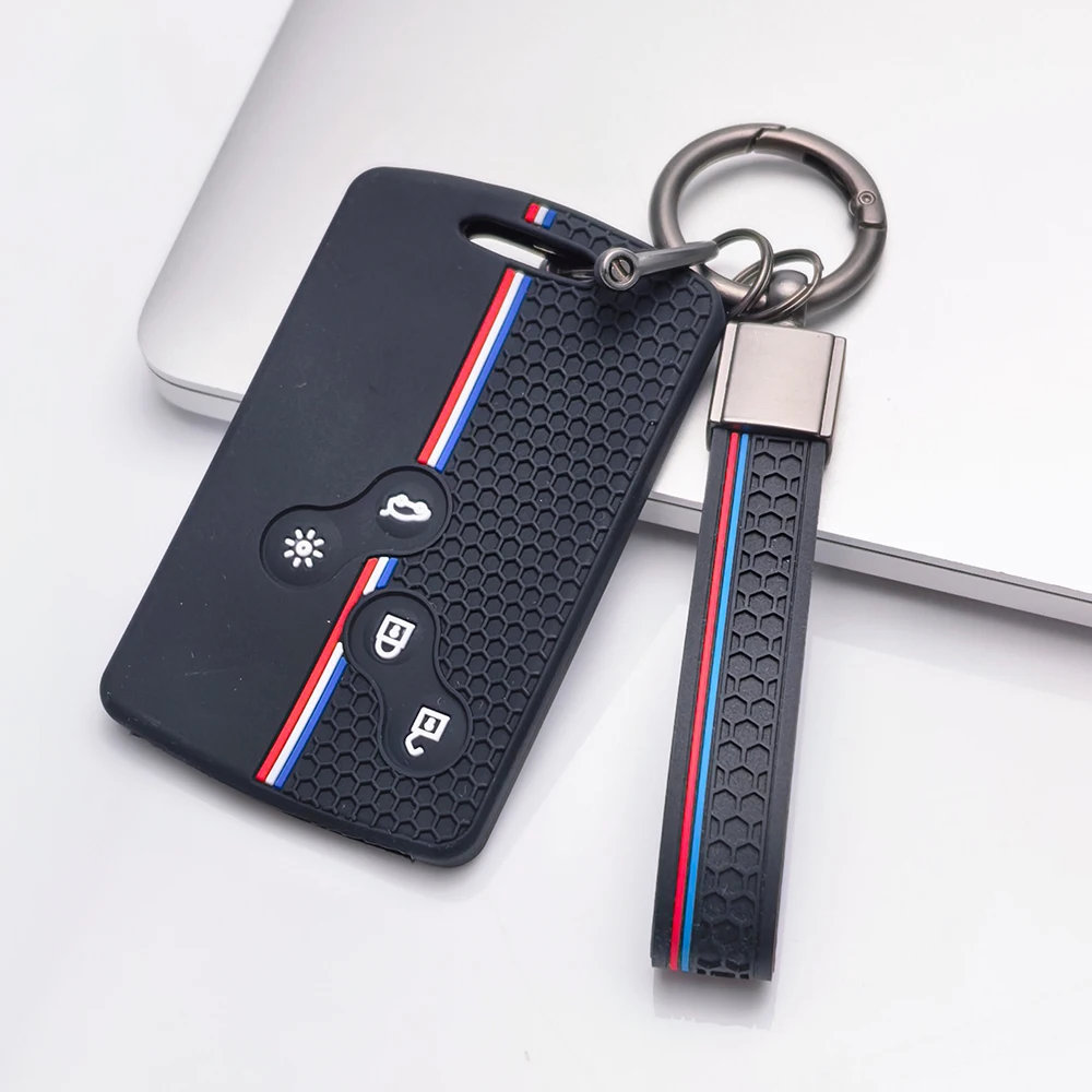 Silicone Car Key Case Cover For Renault Megane Kadjar Laguna 3 Clio 4 Captur Koleos Stage Scenic 3 Koleos Logan Nema Fluence Zoe