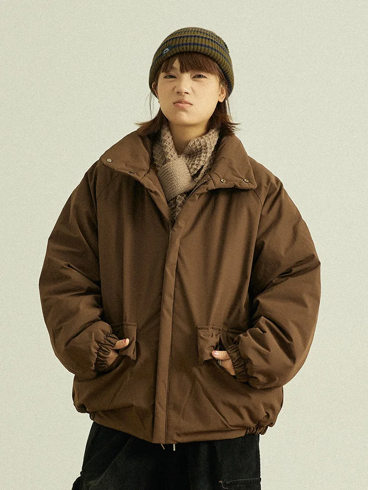 

GoodNorth Thiened, зимнее хлопковое пальто Jaet ex Street Sle, свободная посадка, длинное све, цветное теплое рабочее пальто на молнии