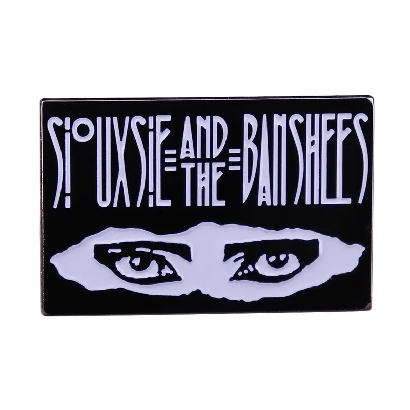 1pc Siouxsie and the Banshees Enamel Pin - 80s Goth Punk Design, Vintage Post-Punk Style for Daily Wear & Band Fan Gifts