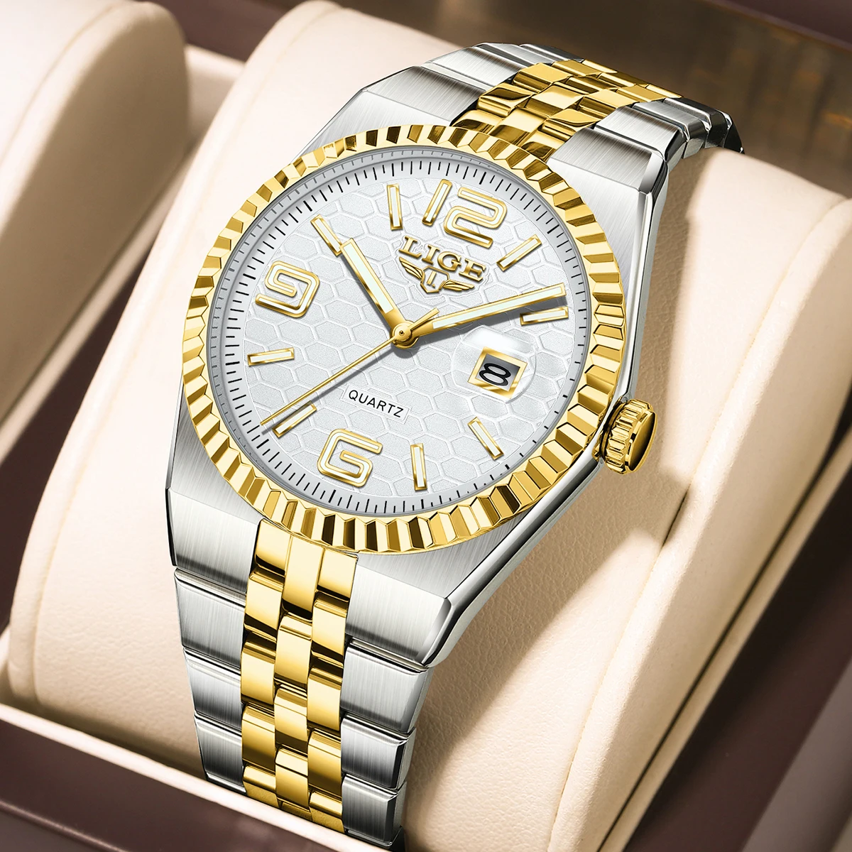 

LIGE watches for men business casual sports male watch luminous calendar waterproof quartz Watches Gift For Men reloj hommes+BOX