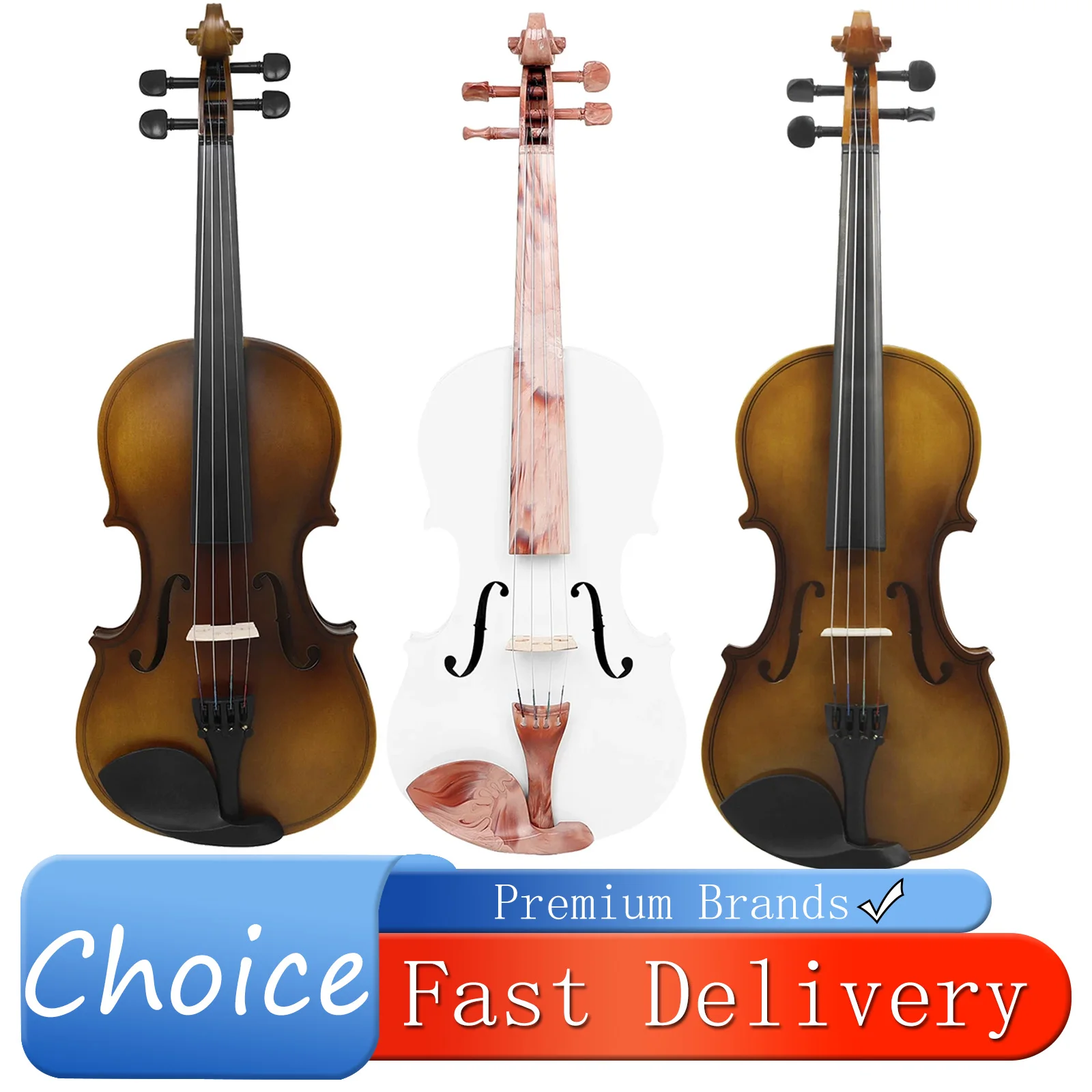 

Акустическая скрипка Astonvilla 4/4 в стиле ретро, из АБС-пластика и массива дерева, профессиональная, с футляром