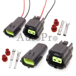 1 Set 2 Hole AC Assembly Automobile Waterproof Socket Auto Accessories 174352-2 174354-2 Car Sensor Wire Connector