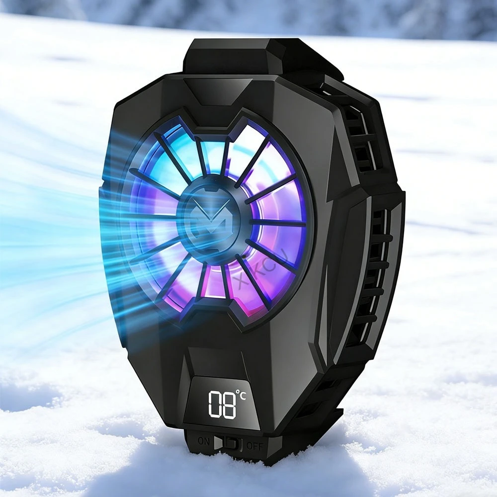 

Smartphone Cooling Fan Phone Radiator Back clip Holder For Game Playing & Movies Watching Mobile Phone Radiator For iPhone 17~12