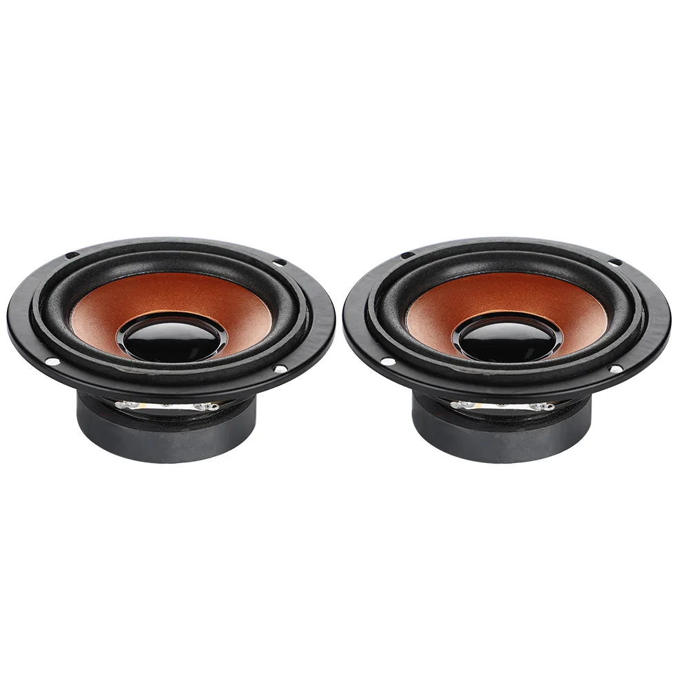 2pcs/lot 3 Inch  2 Ohm 5W Portable Speaker Midrange Bass Round 90MM Gold 50 Core Magnetic Woofer Subwoofer DIY Home Loudspeaker