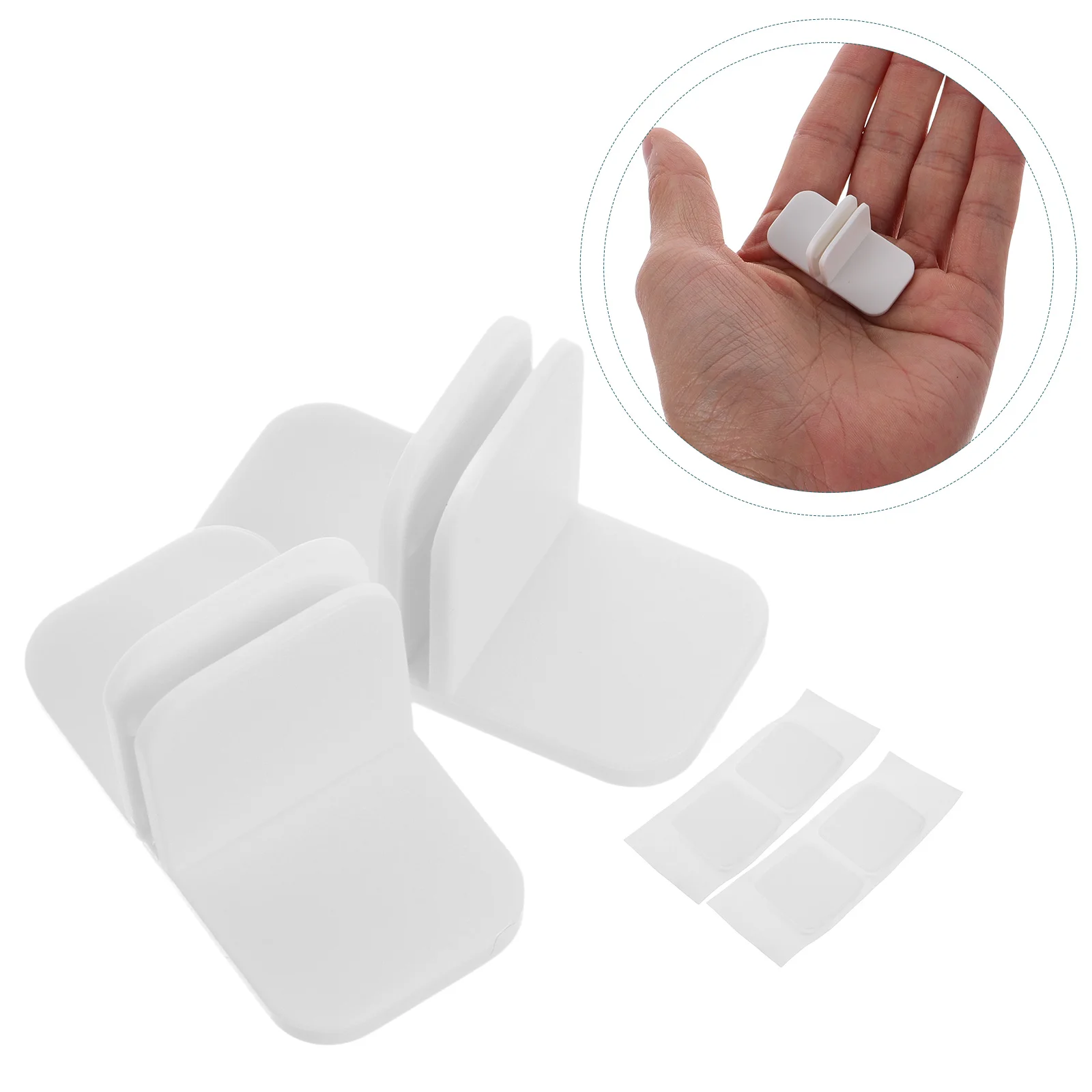

4pcs End Clip Drawer Divider Plastic Clips Compact Supporting Holder Fixing Clamps for Kitchen Organizing Socks Underwear