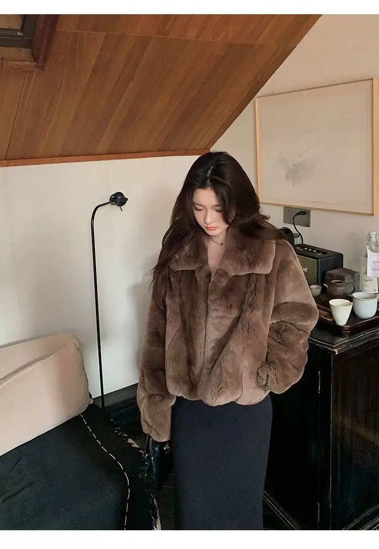 Manteaux en fausse fourrure de vison pour femmes, longs en velours de noël, pour mariage, mode élégante, haut de gamme, soirée, Chic, classique, ajusté, tendance