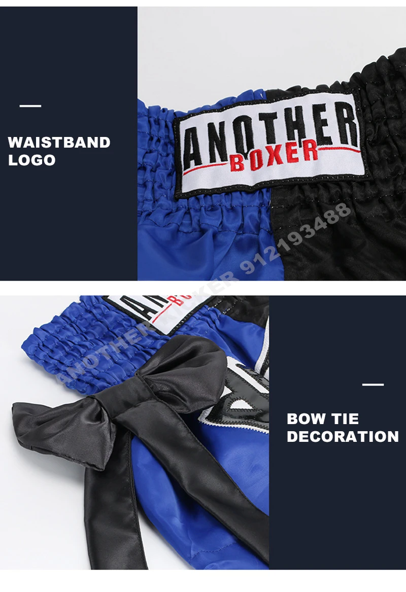 الملاكمة التايلاندية السراويل القوس الشريط قسط التايلاندية سراويل ملاكمة الرجال النساء الطفل BJJ MMA الملابس رياضة القتال Thaiboxing كيك بوكسينغ السراويل