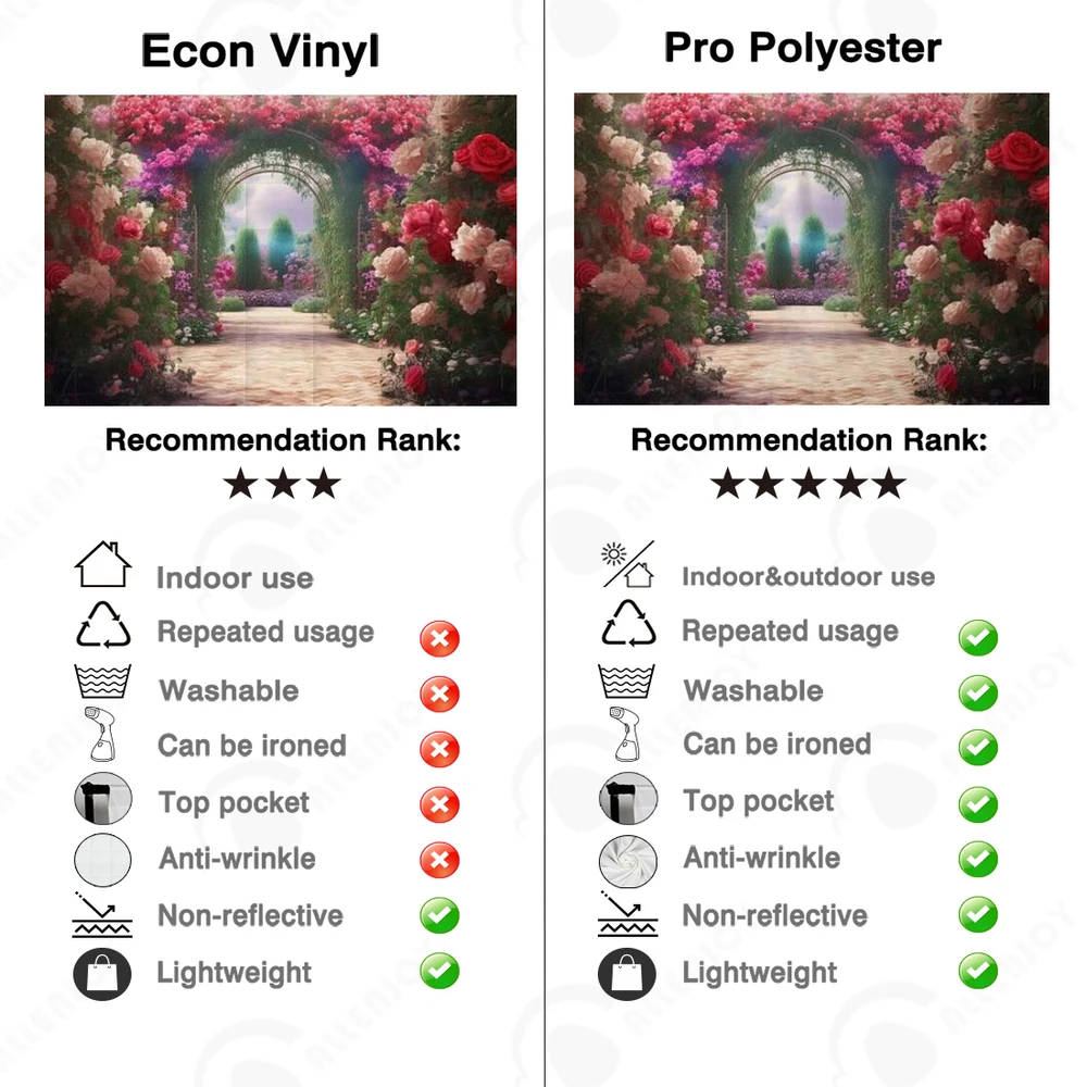 Allenjoy Rose Garden Archway Photography Backdrop Fantasy Spring Flowers Floral Photoshoot Background