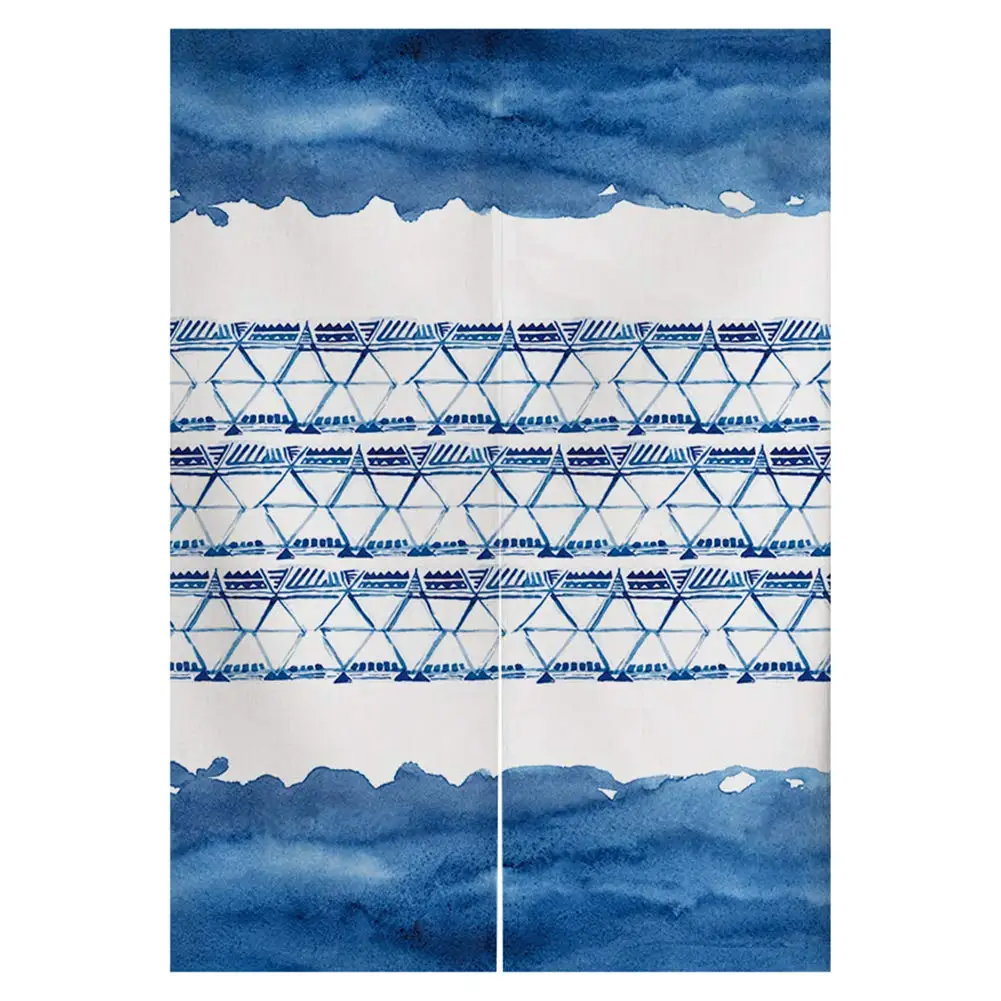 Japanese Indigo Noren Doorway Curtain Tapestry Tie Dye Pattern Door Curtain Rustic Boho Ethnic Room Divider Home Decoration
