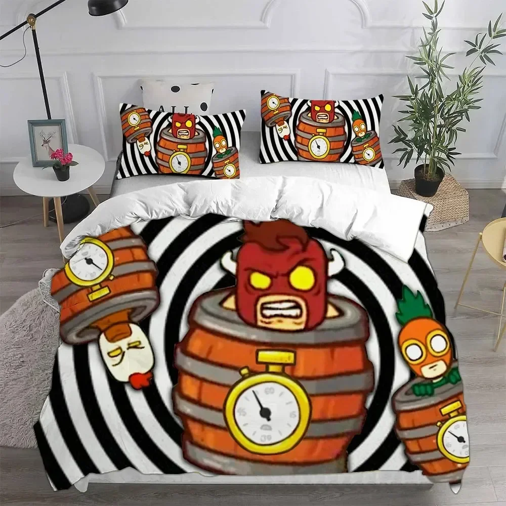 

Game Burrito BisonLauncha Libre Printed Bed Set Duvet Cover Pillowcase Bedding Set Linen Sheet Quilt Cover Full Queen King Size