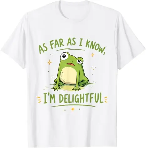 Soweit ich weiß, bin ich ein entzückender Frosch – Sarkastisches Humor-T-Shirt, Y2k-Persönlichkeits-Witz-T-Shirt, unbeholfener Frosch, ästhetische Kleidung, Geschenk – Detail 15