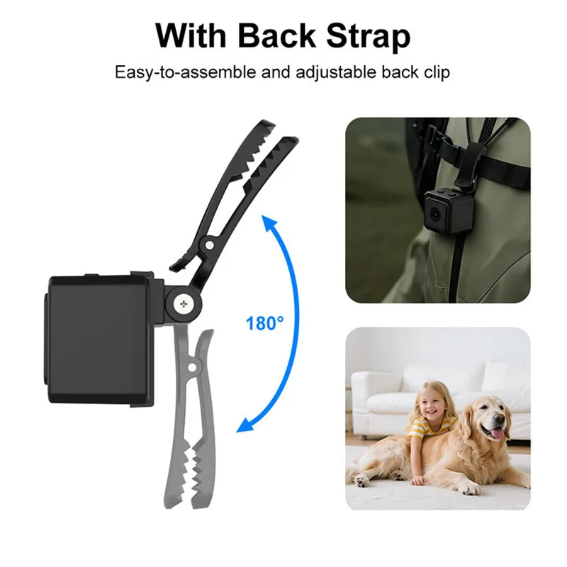 كاميرا MD38 للحيوانات الأليفة كاميرا الجسم المغناطيسي 1080P HD 120 °   زاوية واسعة 210 دقيقة تسجيل 700 مللي أمبير فيديو حلقة للكلاب والقطط أول شخص عرض جديد