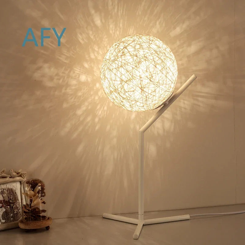 Nordic Bedside Lamp for Modern Bedroom Table Light Romantic Warm Personalized Mahjong Ball Countryside Luminary for Living
