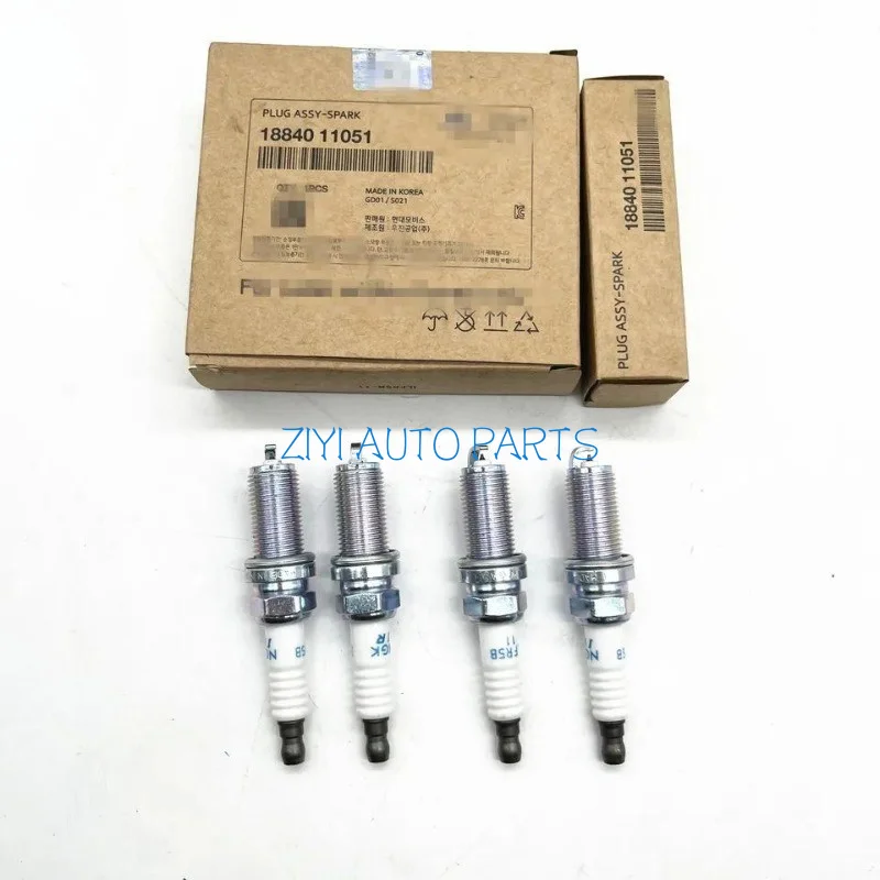 4Pcs Original New 18840-11051 1884011051 spark plug For Hyundai 2007-2009 Santa Fe Genesis For Kia Optima Rondo Borrego 2.7L