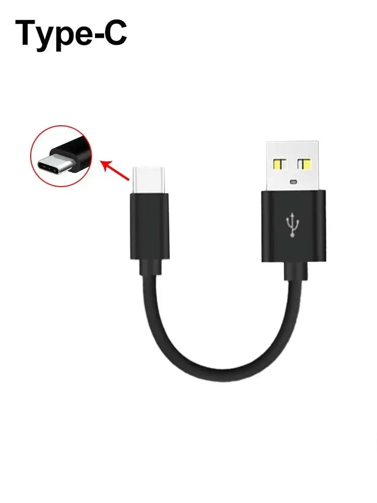 20/10 cm ultrakurzes USB-Typ-C-Kabel, 3 A-Stecker, USB-A auf Stecker, Typ-C-Datenkabel für Samsung Huawei Xiaomi, Schnellladekabel