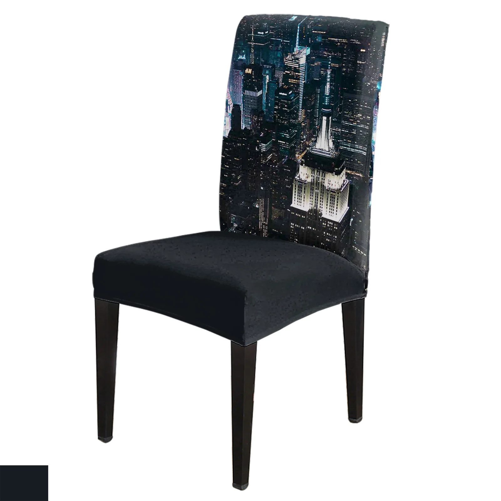 

New York City Night View Dining Chair Cover 4/6/8PCS Spandex Elastic Chair Slipcover Case for Wedding Hotel Banquet Dining Room