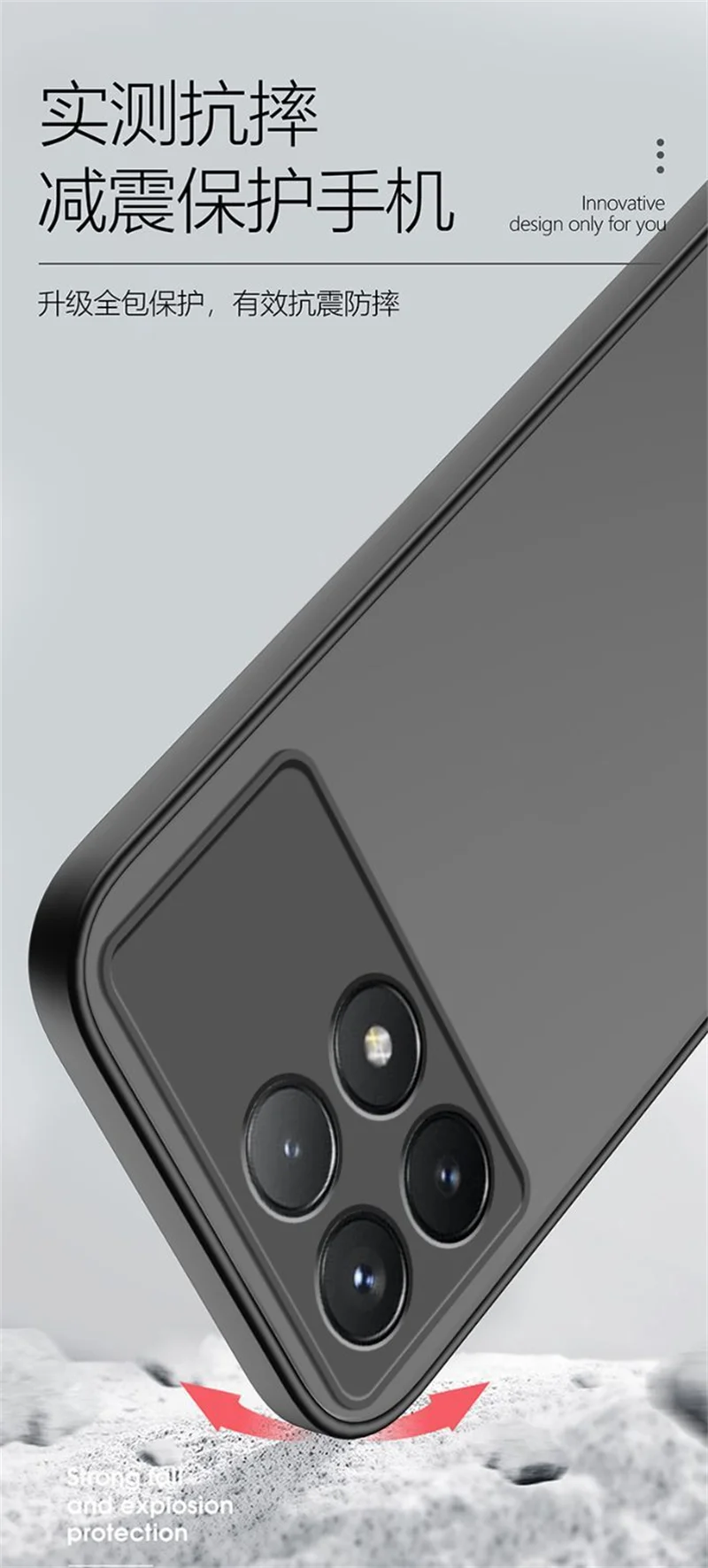 Für Xiaomi POCO X6 Pro 5G Fall Luxus Matte Transparente Telefon Abdeckung Redmi Hinweis 13 12 11 4G 10 9 dünne Rüstung Stoßstange – Detail 9