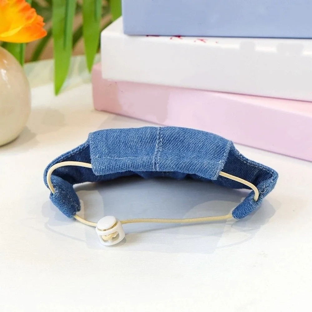 Korean Style Dog Sun Hat with Sunglasses Denim Cap with Ear Holes Dog Sports Hat Adjustable Dog Visor Hats Photo Props - view 5