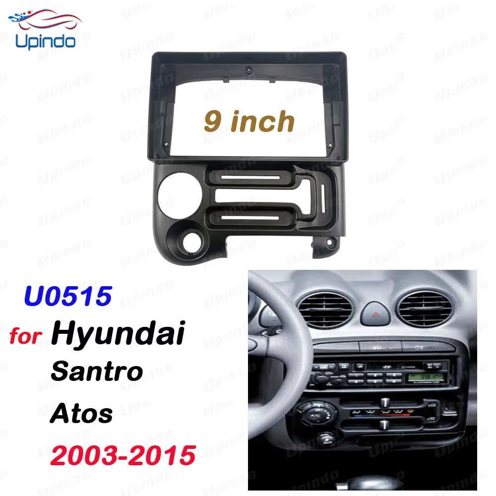 

Для Hyundai Santro Xing Atos Prime 2003-2005 2 Din 9-дюймовая лицевая панель Рамка Автомобильный радиоприемник Мультимедиа GPS ABS + ПК Пластиковый комплект приборной панели
