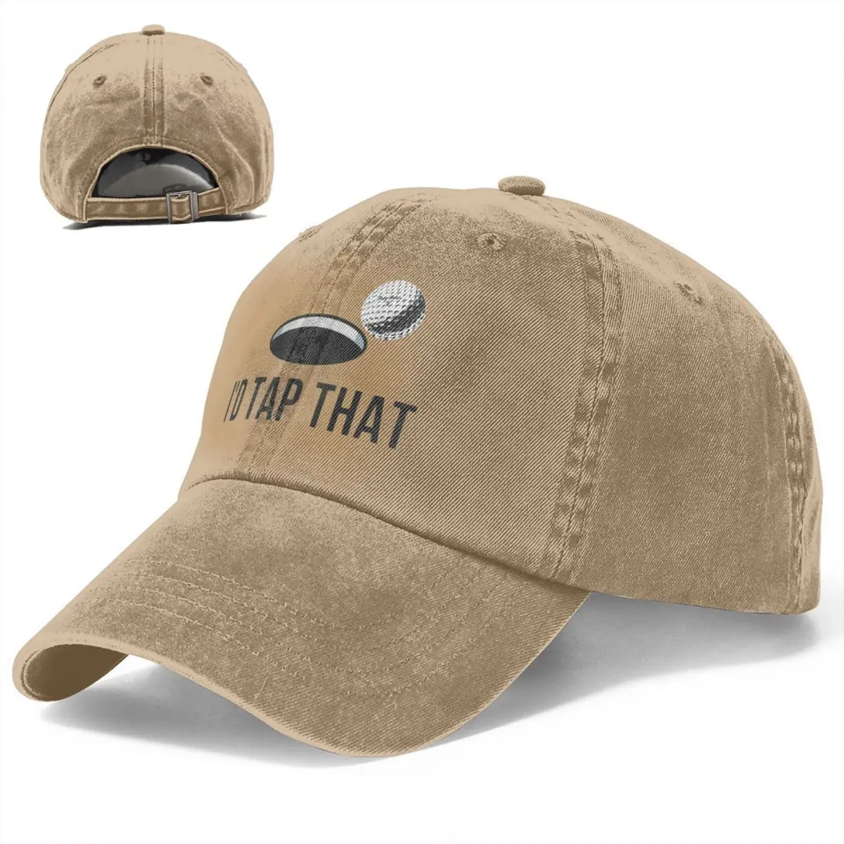 I&# 27;d Tap That - Funny Golf Baseball Caps Snapback Denim Hats Outdoor Adjustable Casquette Streetwear Baseball Cowboy Hat image 5