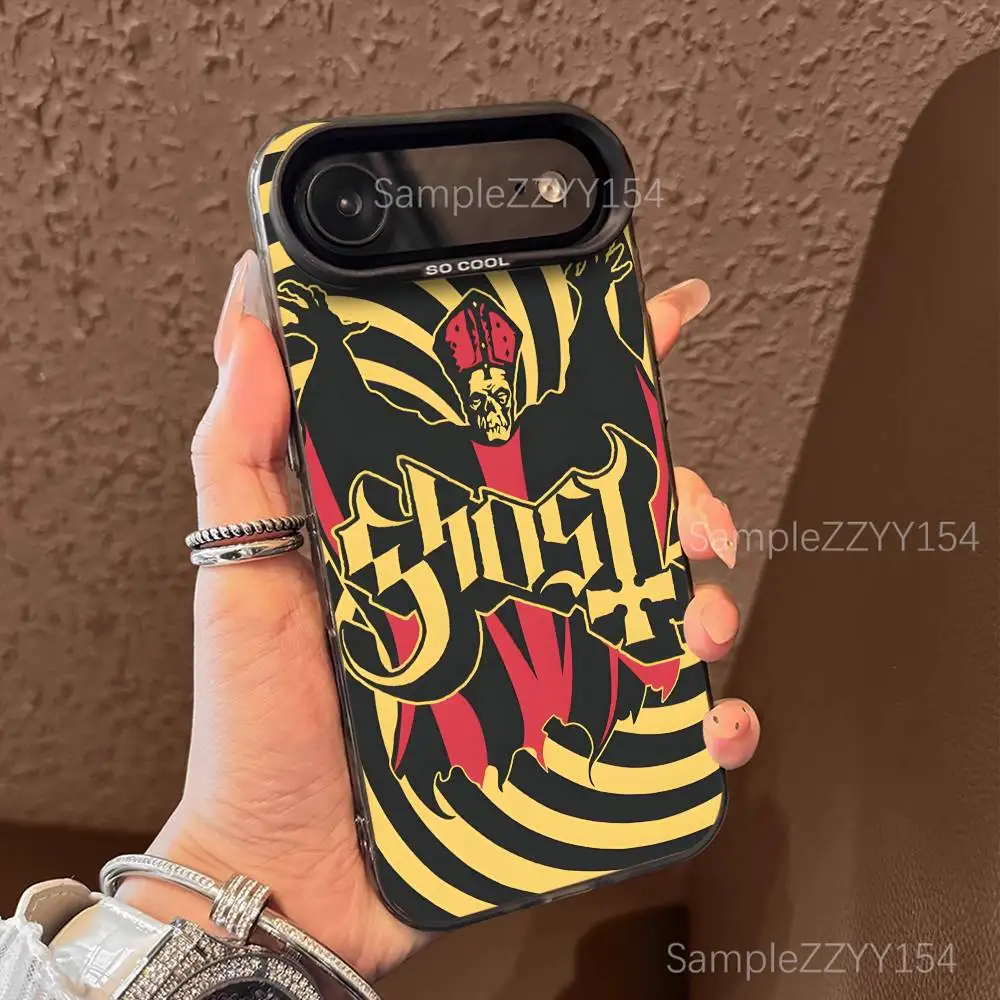 Ghost Heavy Metal Band Phone Case For iPhone 17,16,15,14,13,12,X,8,Pro,Max,Plus,E,SE4,Air,Mini Black IMD Matte