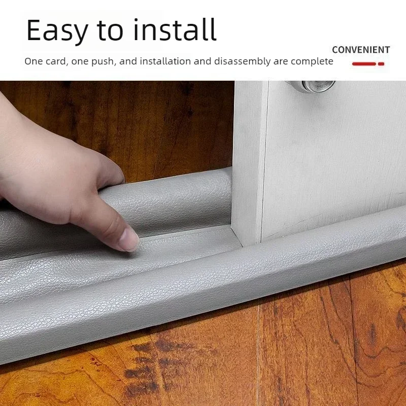 Adjustable Door Bottom Seal Strip Weather Strip Under Door Draft Stopper Thicker Anti-Cold Gap Blocker Sealing Weather Strip