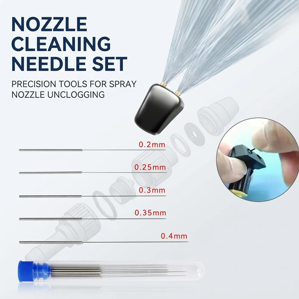 3D Printer Nozzle Cleaning Kit Stainless Steel Needles Cleaning Tool for Gas Stove Burner Shower Head Car Washer Jet