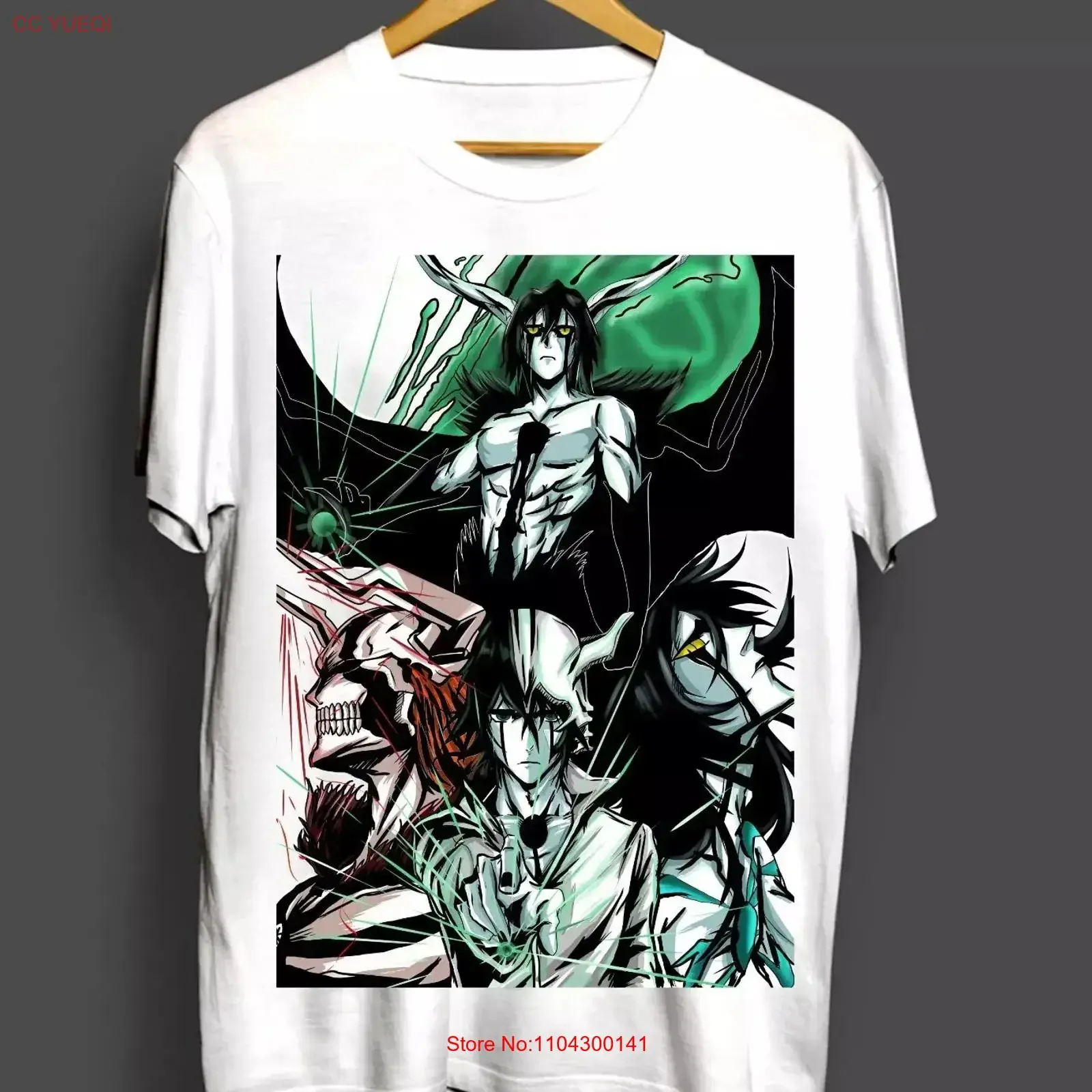 Ulquiorra Bleach Cifer Ichigo Kurosaki Manga Horror Anime White T Shirt vintage Washed Slightly Comfortable Stretched