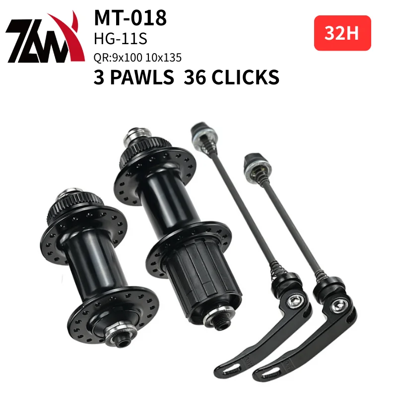 

MT018 Mountain Bike Hub Center Lock 4 Sealed Bearing Bicycle Parts Hub Front 9x100mm Rear 10x135mm Bicycle Hub for HG 8-11 Speed
