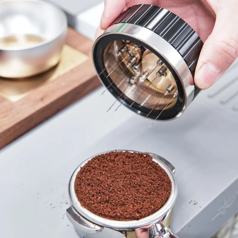 Apollo Planetary Gear Coffee Distribution Tool Espresso Equipment Disperses Clumps 58mm Lelit Coffee Distributor WDT Tool BB