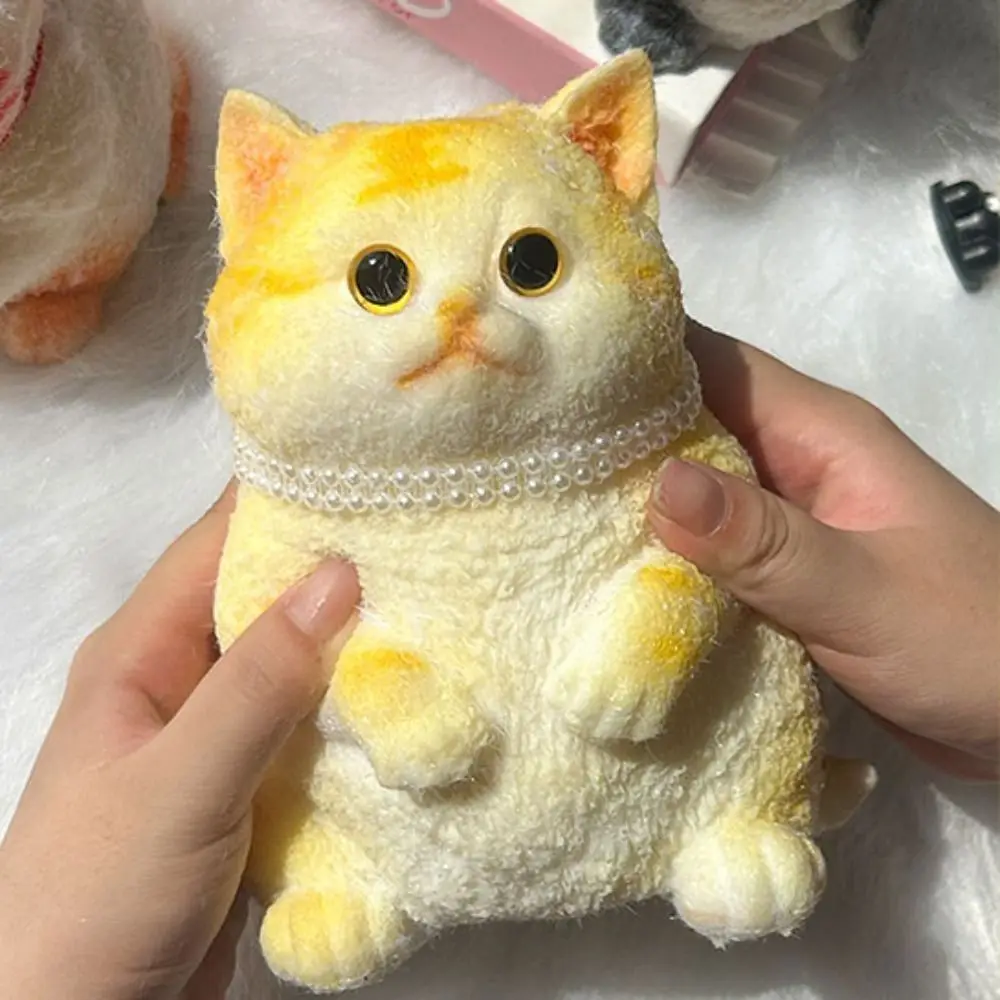 Novelty Slow Rebound Big Cat Doll Squeeze Toy Animal Colorful Simulation Cat Squeeze Toys Soft Mini Cat Fidget Toy Adults