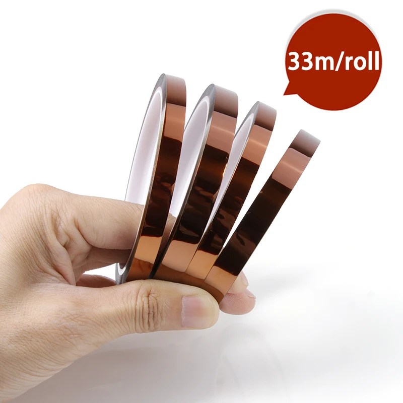 1/3/5 Pcs Kapton Tape Polyimide 5mm ~ 100mm Adhesive Insulating Adhesive Tape Каптоновый Скотч Heat Tape for Boar view 3