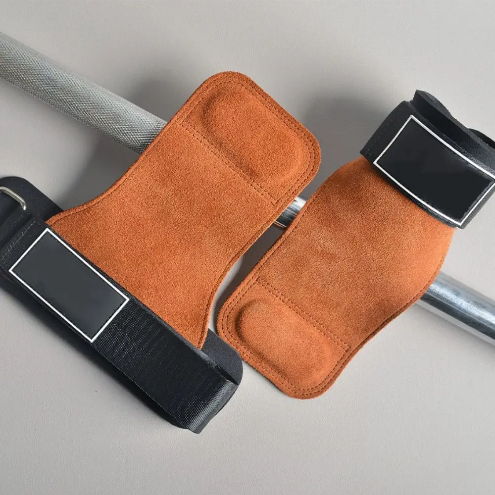 Training Cowhide Gym Gloves Anti-Skid Double Leather Deadlift Belt Palm Protection Wristband Weightlifting Gloves Gym Training