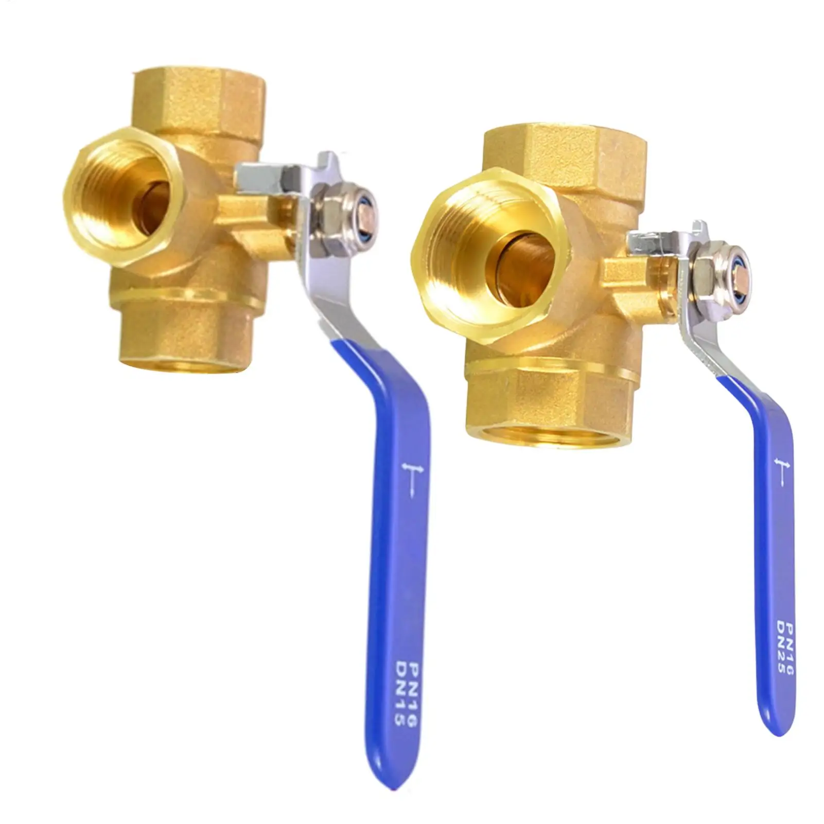 T Type Valve 3-Way Female Threaded Lever Handle Coupling Irrigation Ball Valve 1/2 inch 3/4 inch BSP internal thread brass