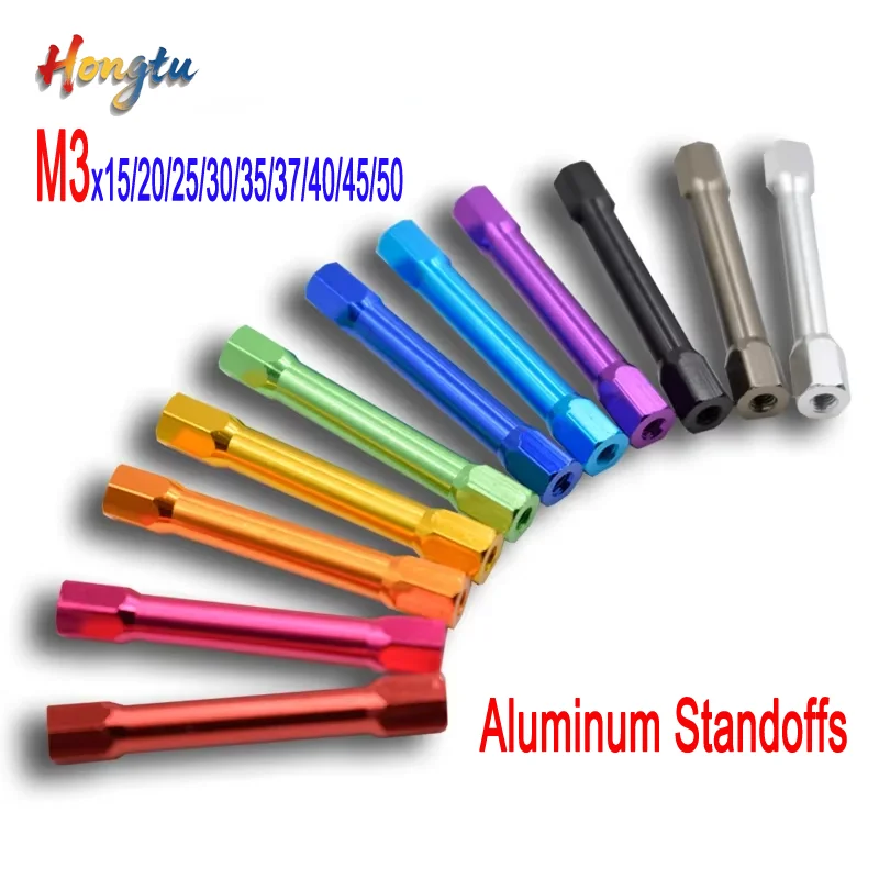 

Aluminum Standoffs double Hex Head colourful Aluminum spacer standoff Pillars Column 10pcs m3x15/20/25/30/35/37/40/45/50